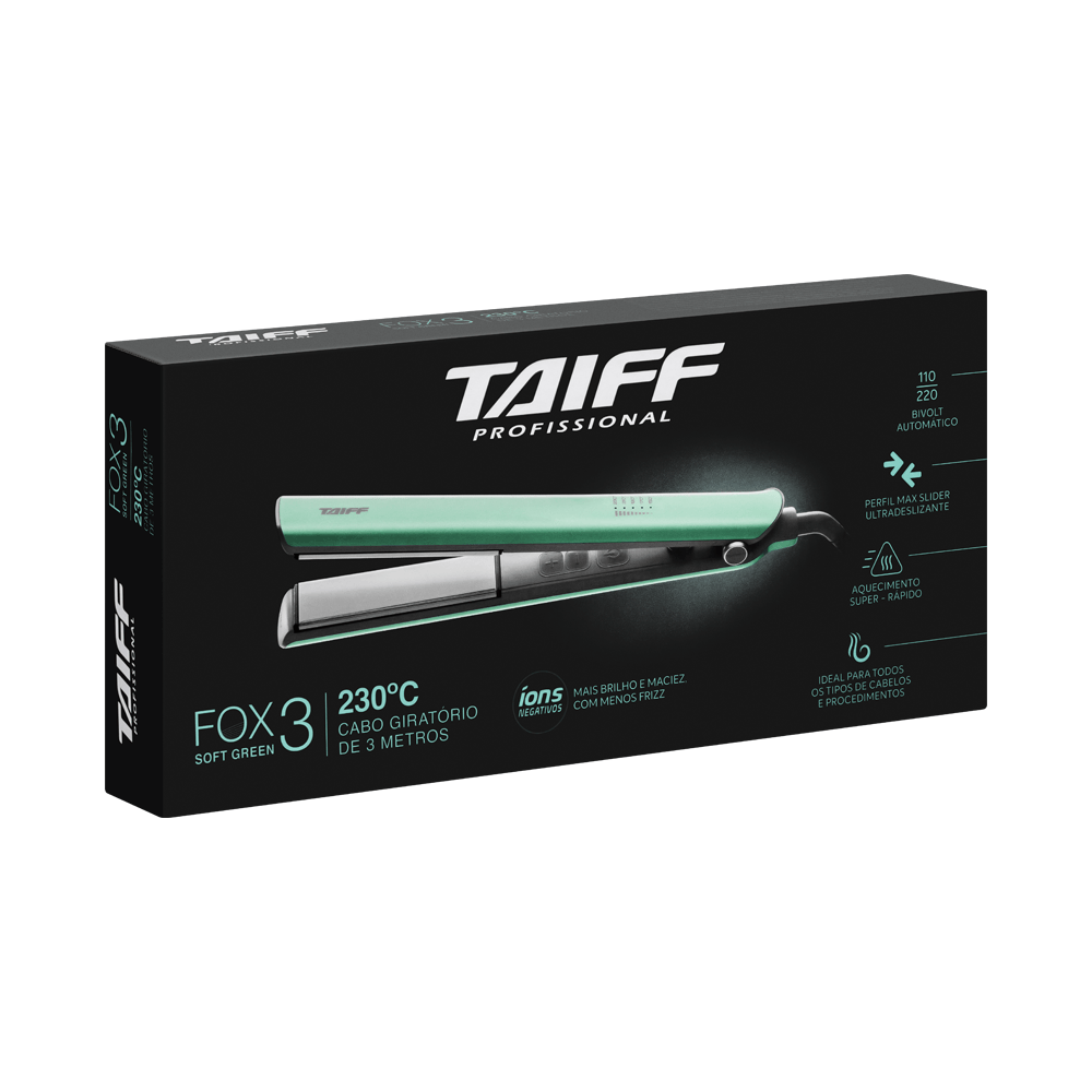 洋楽 Teflune Secador de Cabelo Taiff Fox Ion 3 Soft Green 2200w 220V
